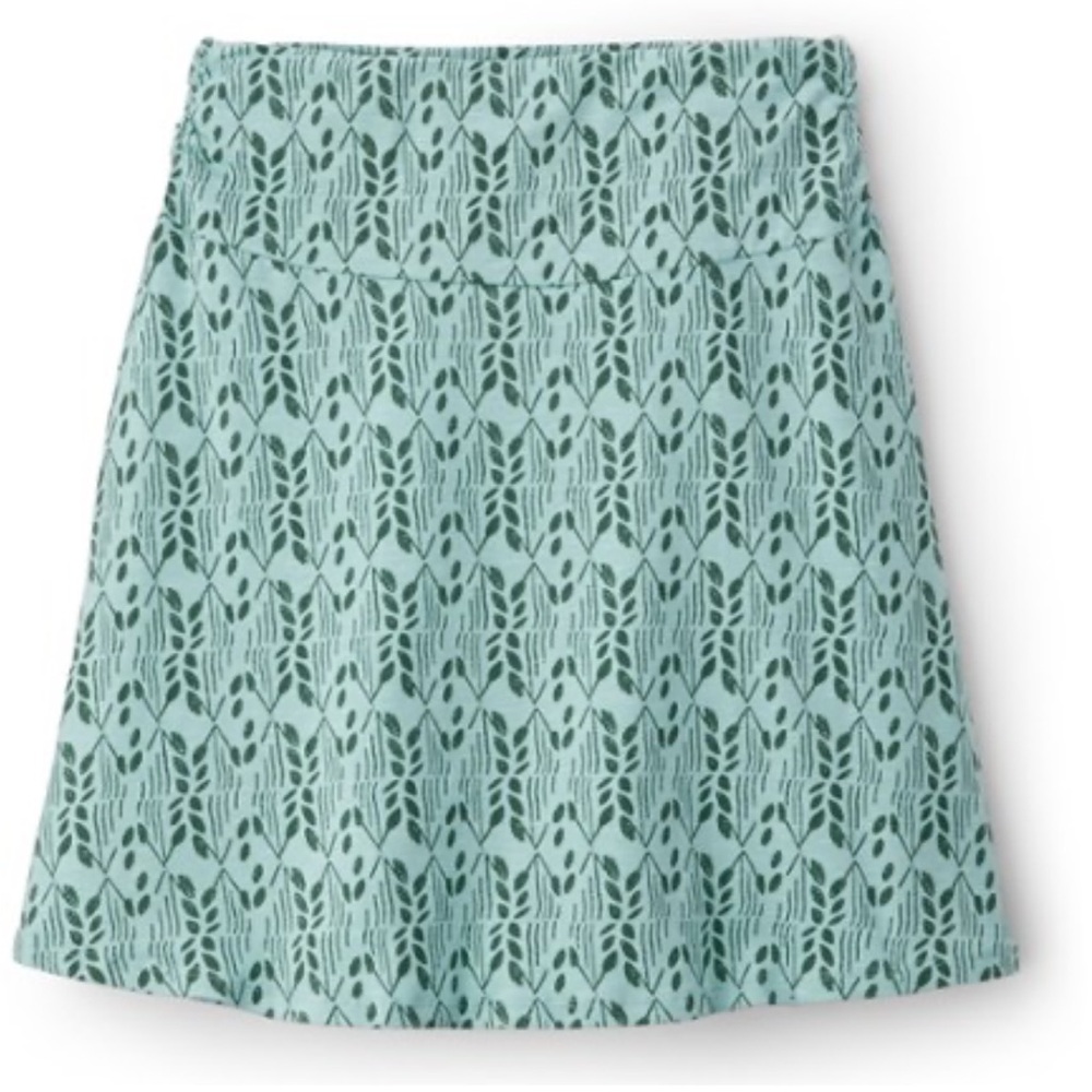 Toad&Co Mint Green Patterned A-Line Skirt